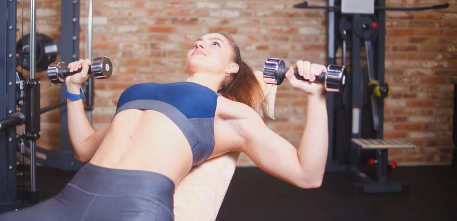 Glute Bridge Chest Fly with Light Dumbbell